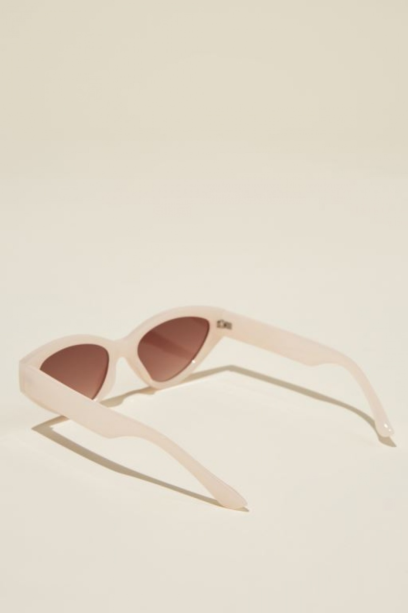 Cotton On Mia Cateye Women's Sunglasses White | Wp0Y65QNLPr