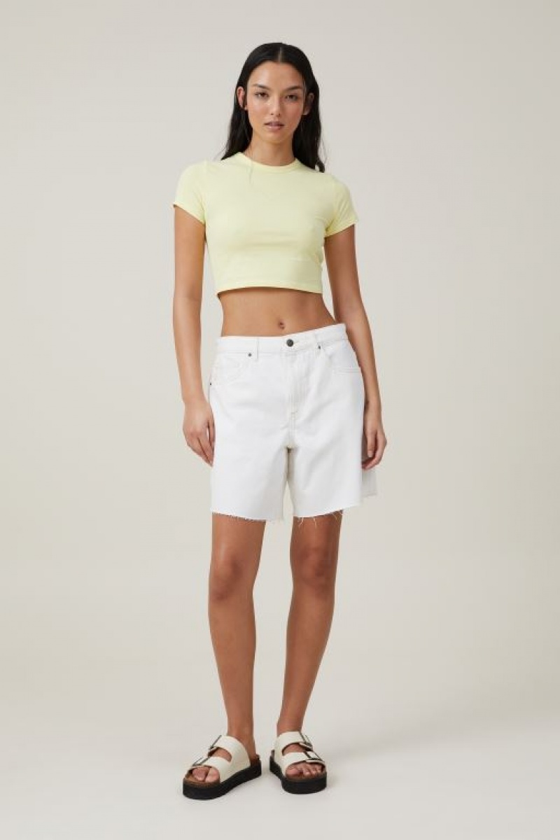 Cotton On Micro Crop Women's T Shirts Sunny | X13h1QNf6nY