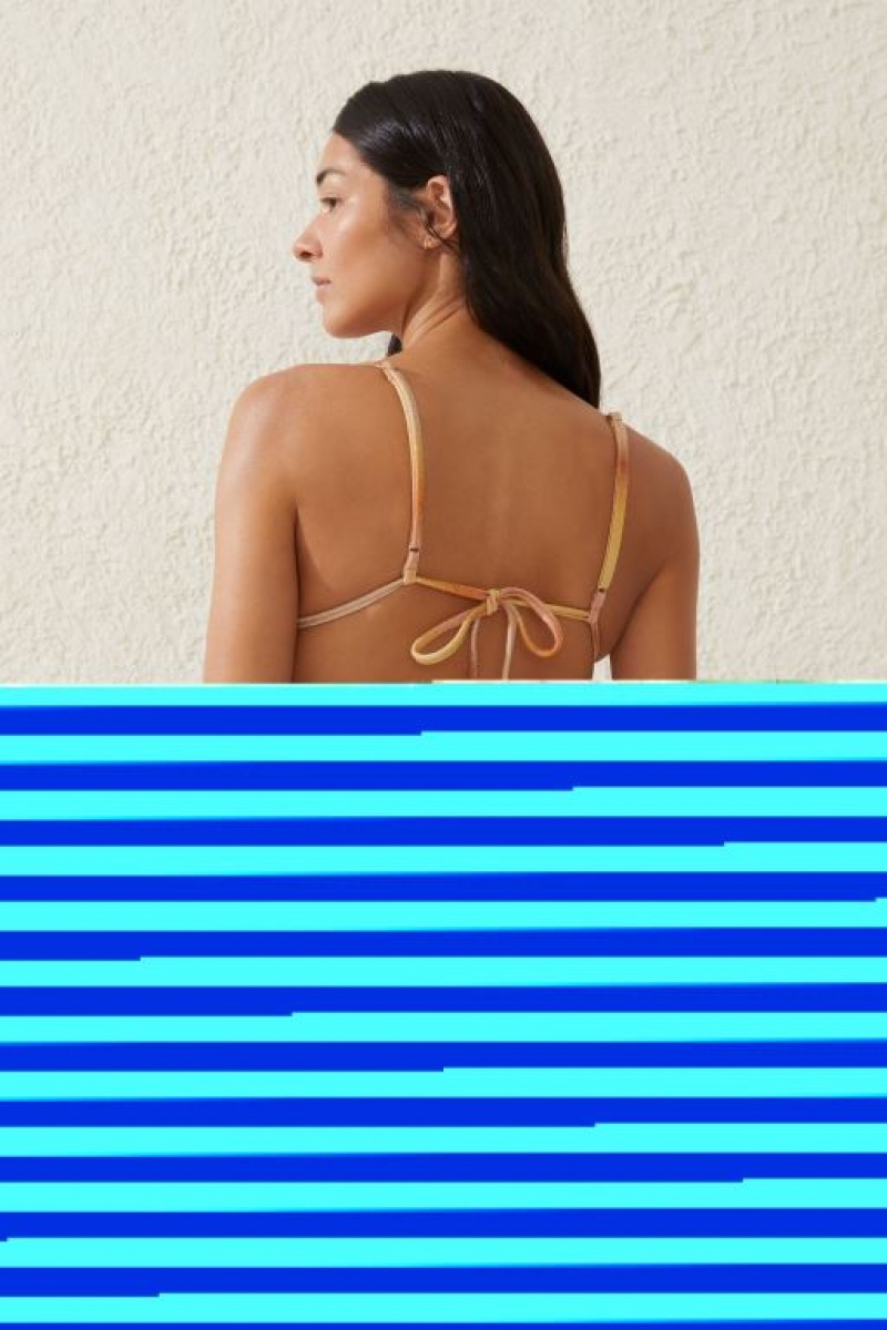 Cotton On Micro Slider Triangle Women's Bikini Tops Metal | OASo5q6XGh4