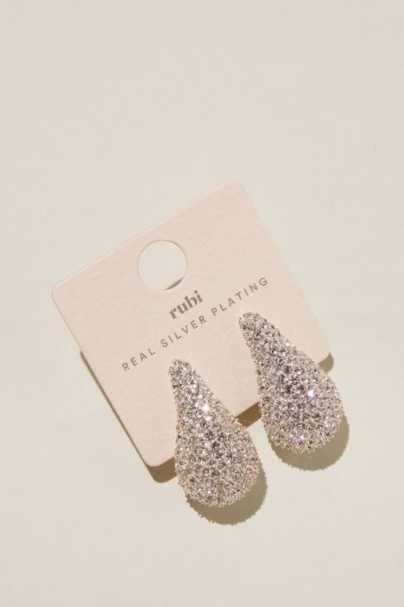 Cotton On Mid Charm Earring Women's Jewellery Silver | eUXRBATrV9C