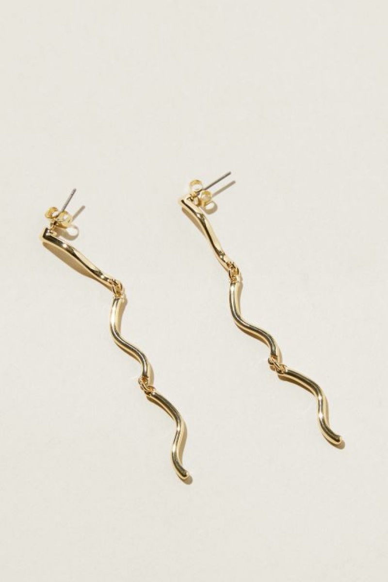 Cotton On Mid Charm Earring Women's Jewellery Gold | o9pkDl4SZea