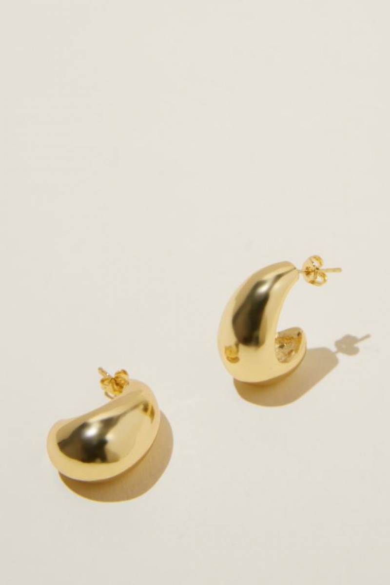 Cotton On Mid Charm Earring Women's Jewellery Gold | U79uTxNbWj6