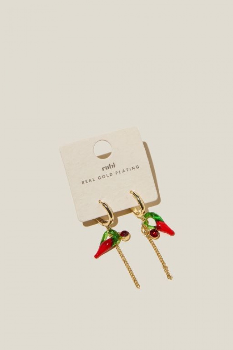 Cotton On Mid Charm Earring Women's Jewellery Gold | uJZjCZzd9e8
