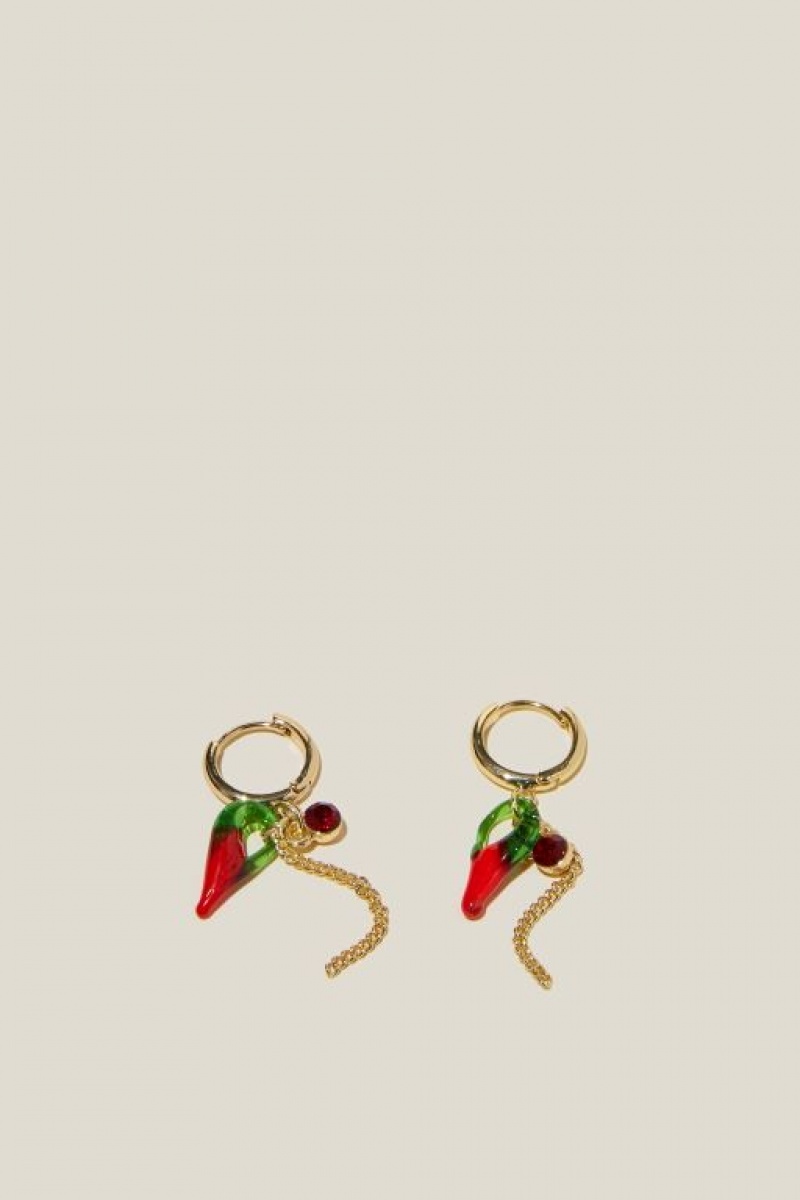 Cotton On Mid Charm Earring Women\'s Jewellery Gold | uJZjCZzd9e8