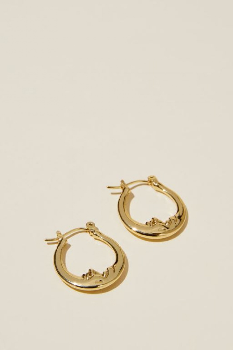 Cotton On Mid Hoop Earring Women\'s Jewellery Gold | 3a6nC8uX8RY