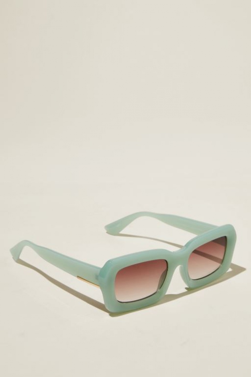 Cotton On Miles Square Women's Sunglasses Green | keRufkQr1wn