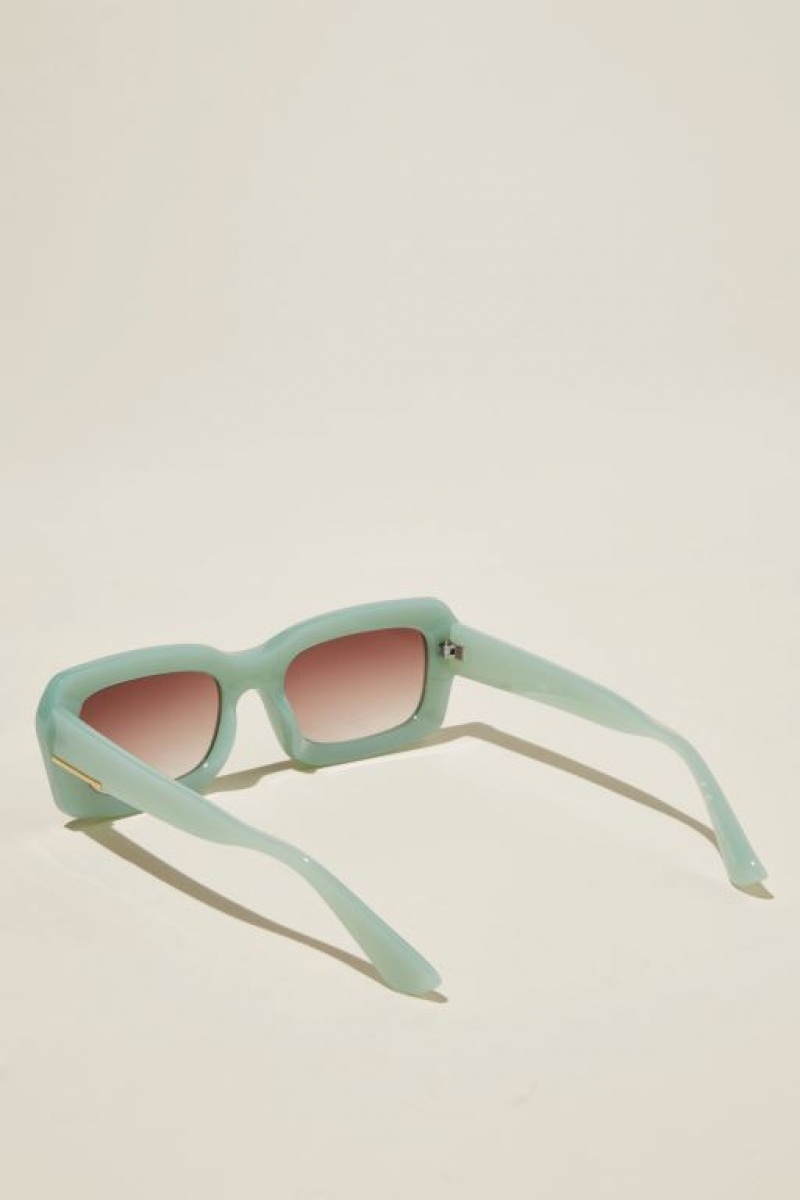 Cotton On Miles Square Women's Sunglasses Green | keRufkQr1wn