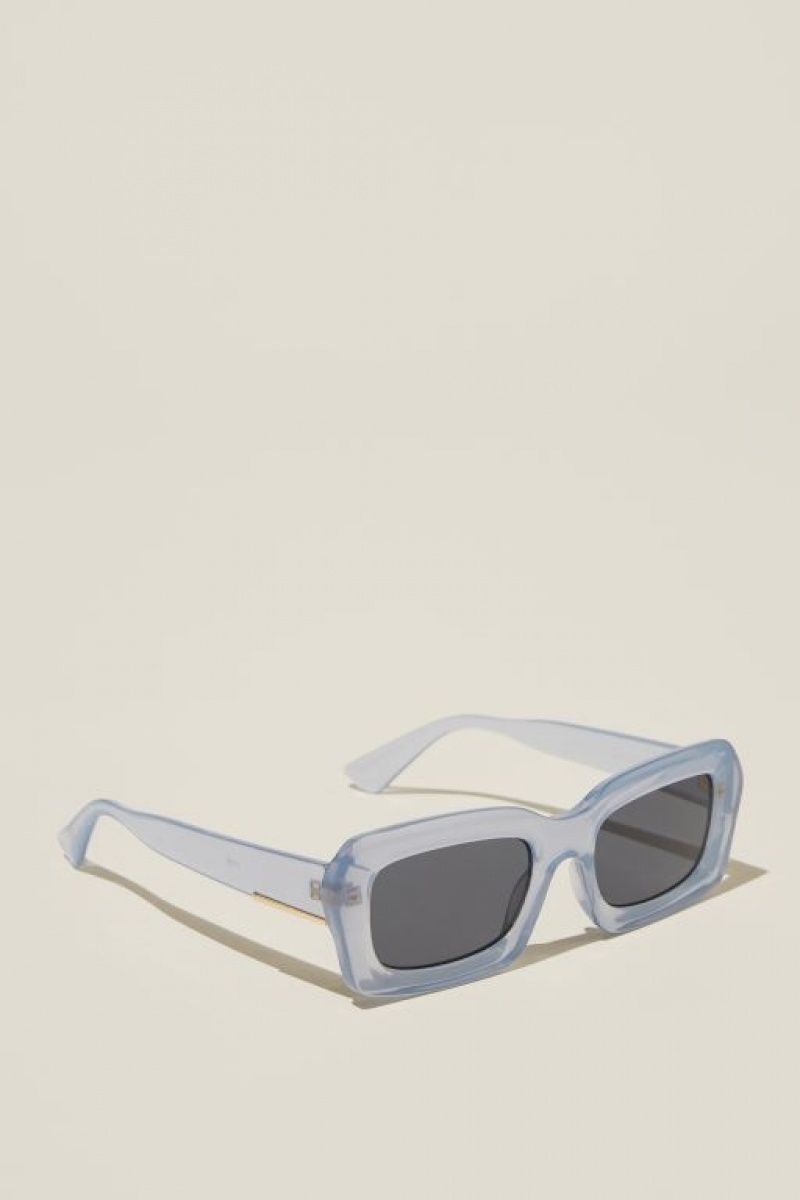 Cotton On Miles Square Women's Sunglasses Blue | jYX3dYASZ7W