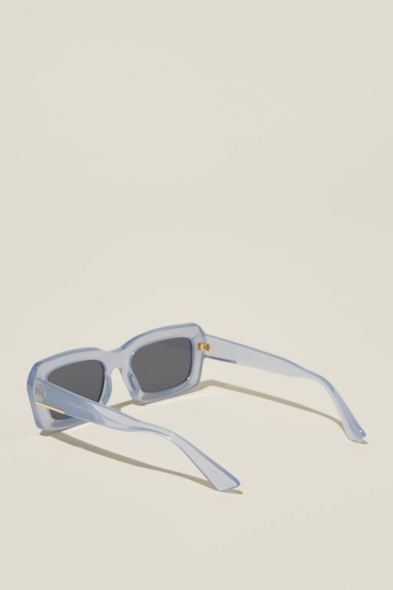 Cotton On Miles Square Women's Sunglasses Blue | jYX3dYASZ7W