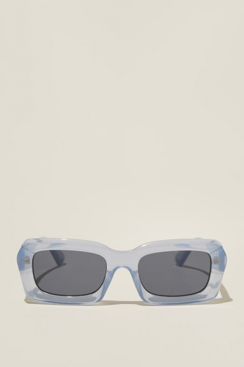 Cotton On Miles Square Women\'s Sunglasses Blue | jYX3dYASZ7W