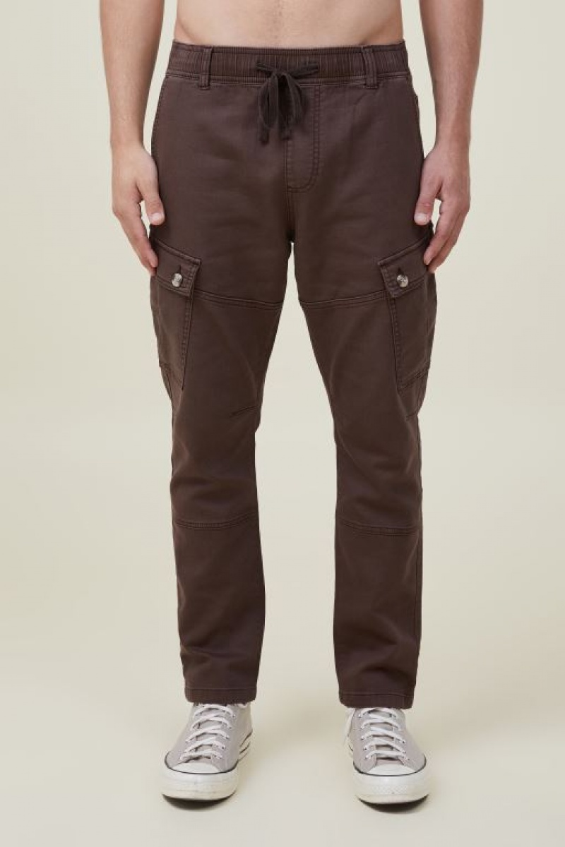 Cotton On Military Cargo Men's Pants Chocolate | bNmisiDpEWa