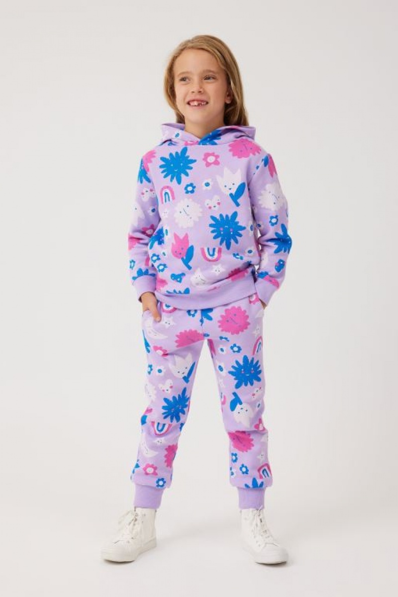 Cotton On Milo Girls' Hoodie Purple | LdXQXA57wDU