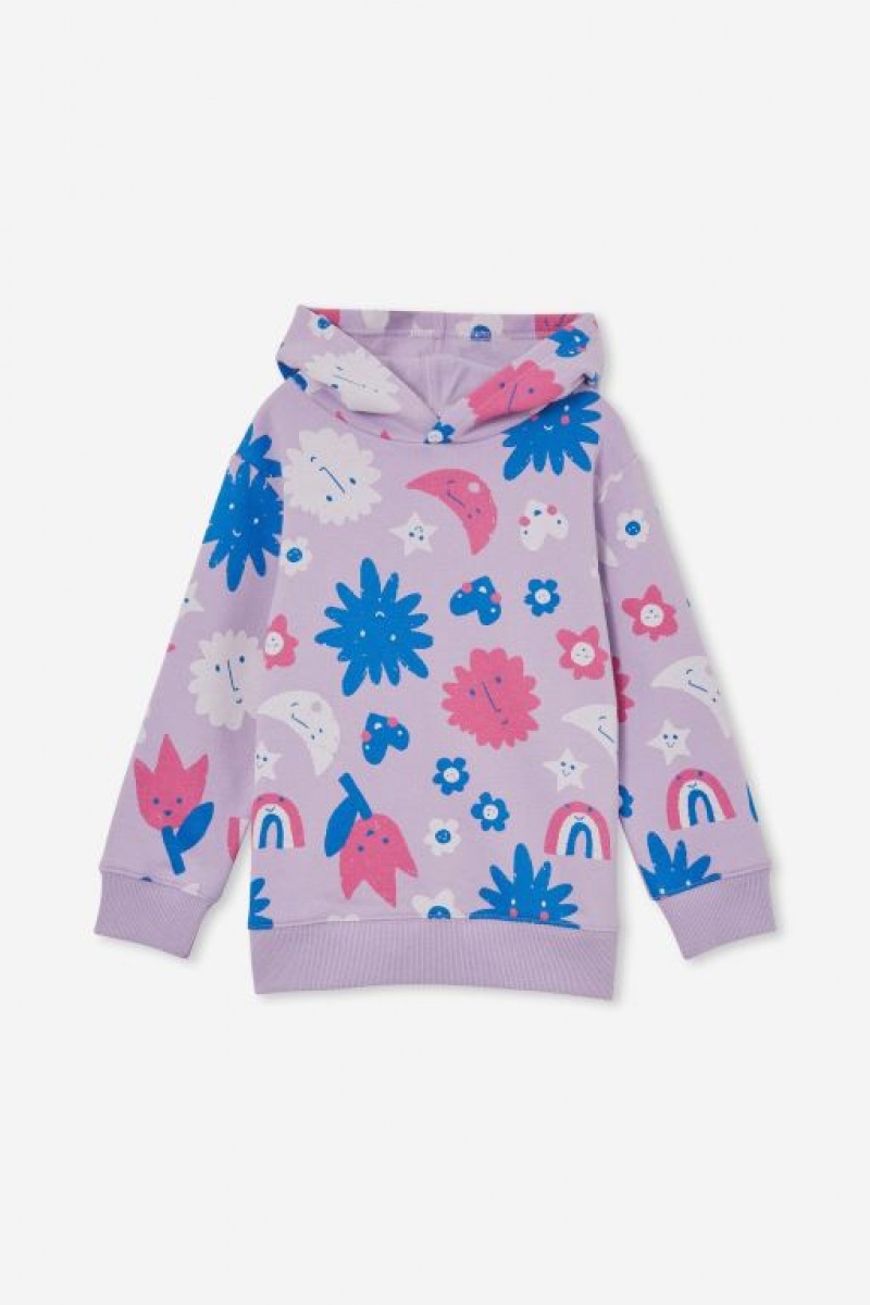 Cotton On Milo Girls' Hoodie Purple | LdXQXA57wDU