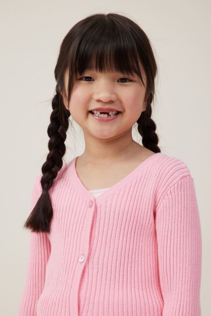 Cotton On Molly Cardigan Girls' Jackets Pink | vKoOIm9H3c9