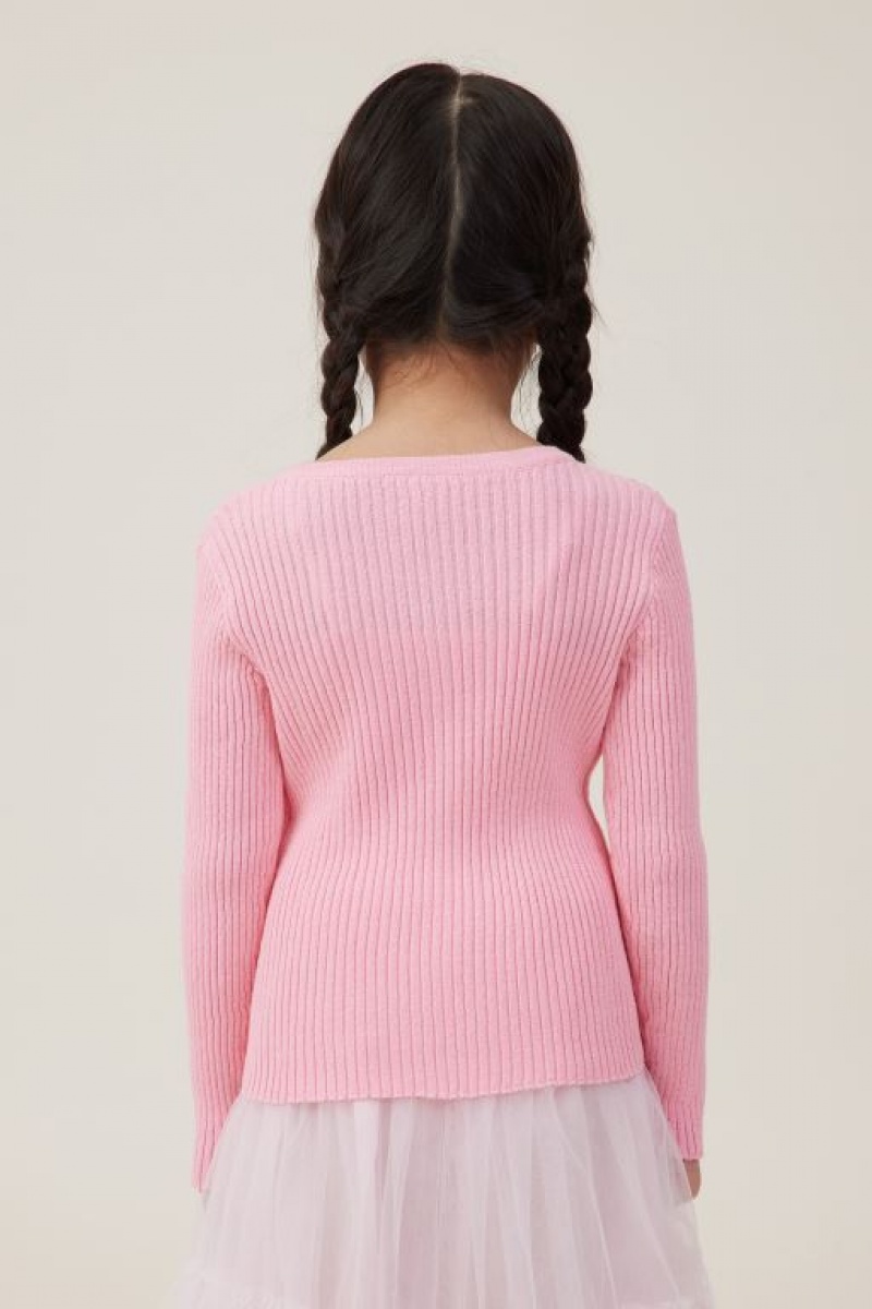 Cotton On Molly Cardigan Girls' Jackets Pink | vKoOIm9H3c9