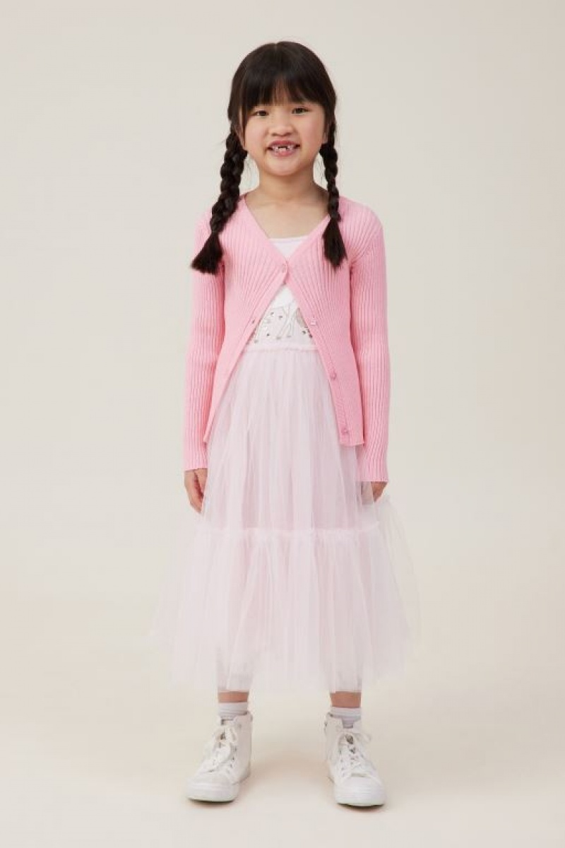 Cotton On Molly Cardigan Girls' Jackets Pink | vKoOIm9H3c9
