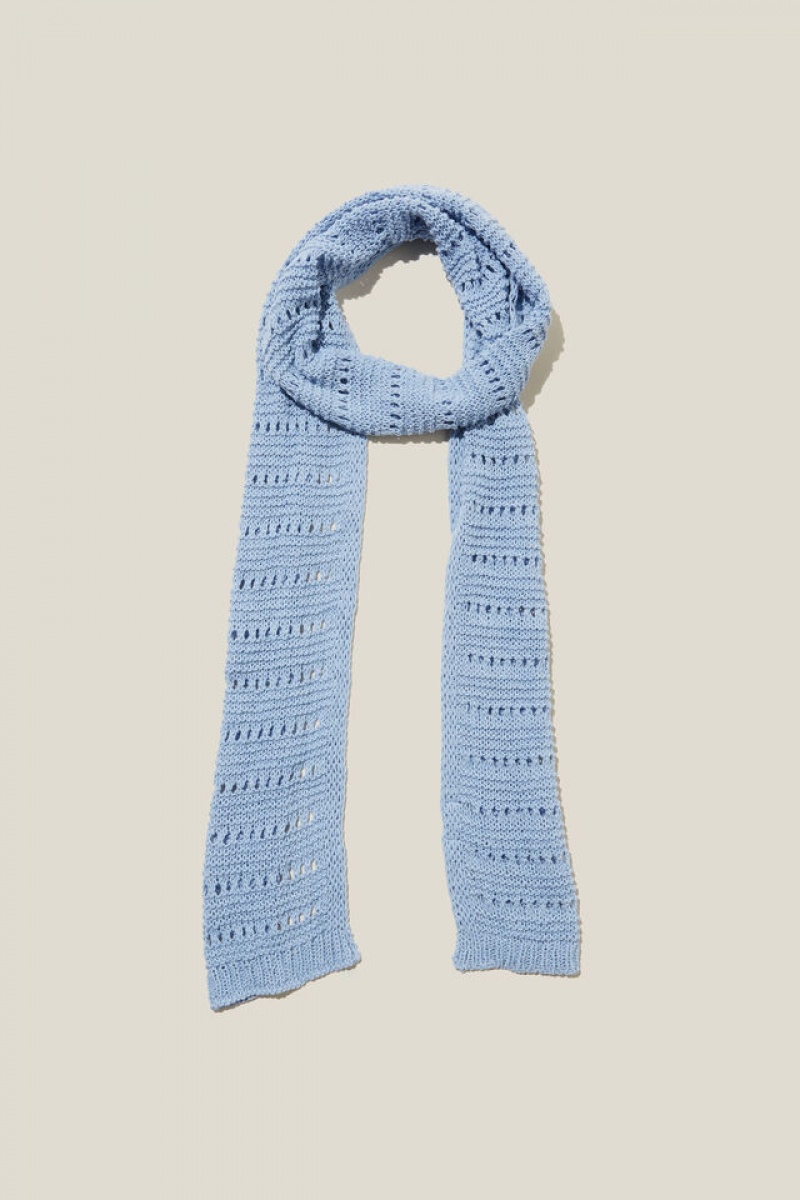 Cotton On Molly Skinny Scarf Women\'s Hats Blue | hNFkFayy26g