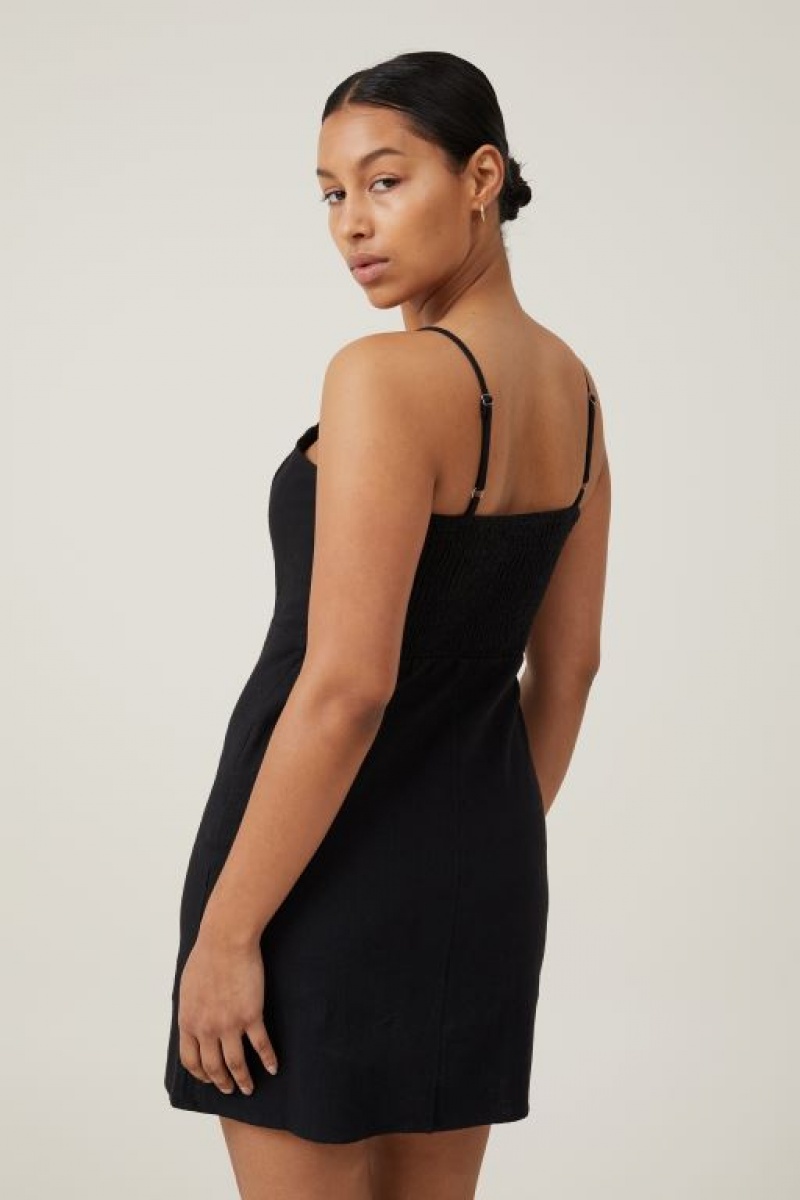 Cotton On Molly Strappy Women's Mini Dress Black | c0Zl0M6C1ss