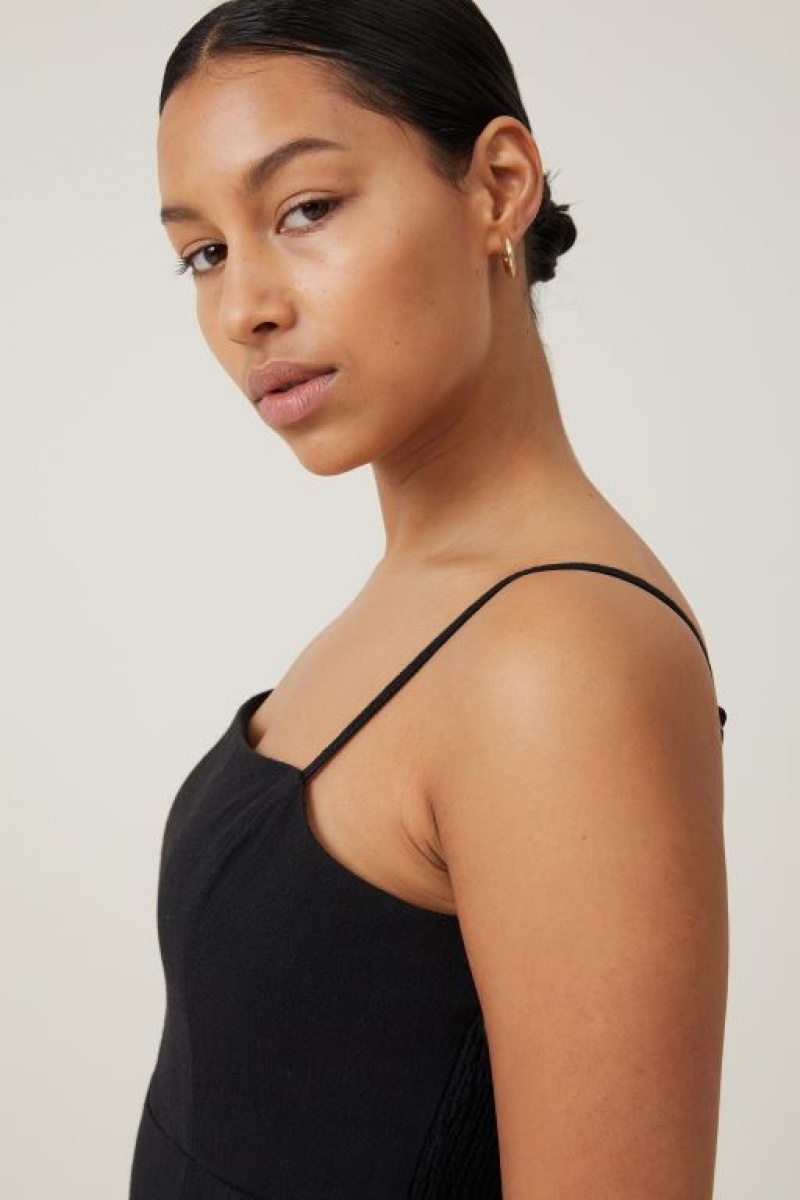 Cotton On Molly Strappy Women's Mini Dress Black | c0Zl0M6C1ss