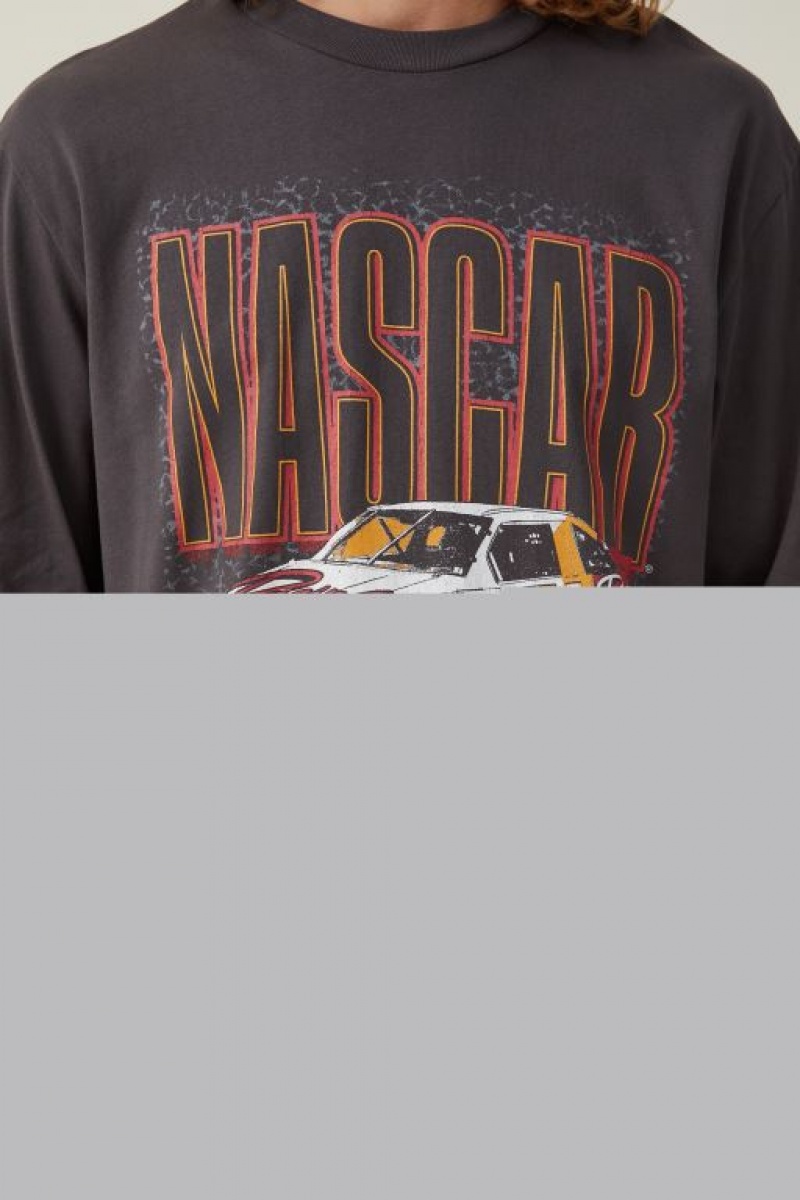 Cotton On Nascar Long Sleeve Men's Graphic T-Shirts Lcn | ImxT6X0a4MM