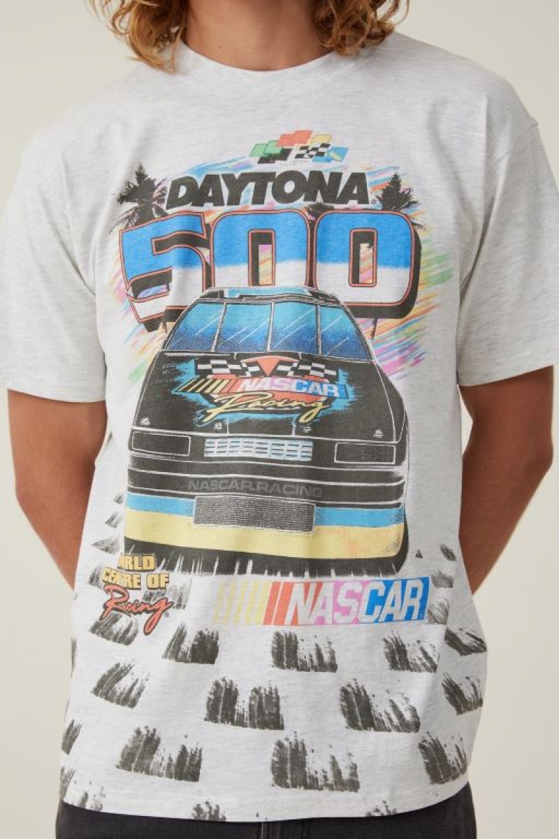 Cotton On Nascar Loose Fit Men's Graphic T-Shirts White | zJcLBtQ83vR