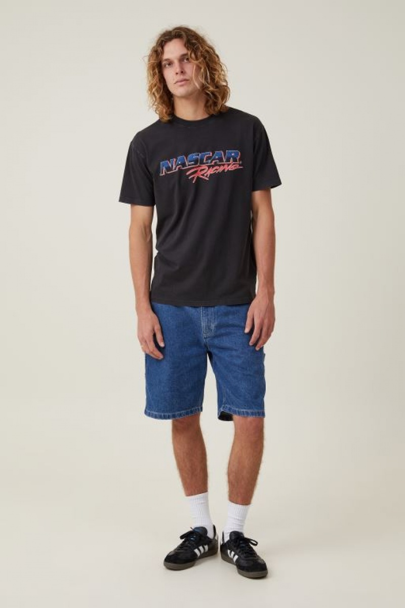 Cotton On Nascar Loose Fit Men's Graphic T-Shirts Black | Yz2mybL9W4T