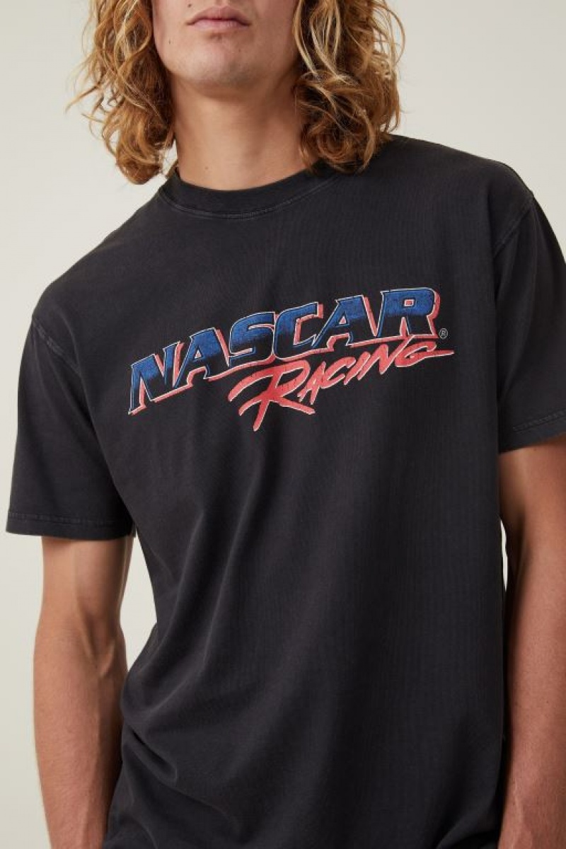 Cotton On Nascar Loose Fit Men's Graphic T-Shirts Black | Yz2mybL9W4T