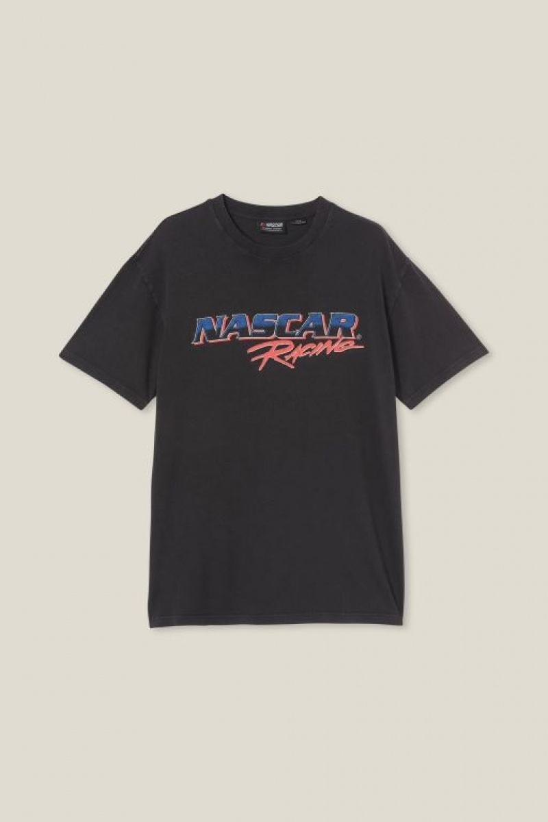 Cotton On Nascar Loose Fit Men's Graphic T-Shirts Black | Yz2mybL9W4T