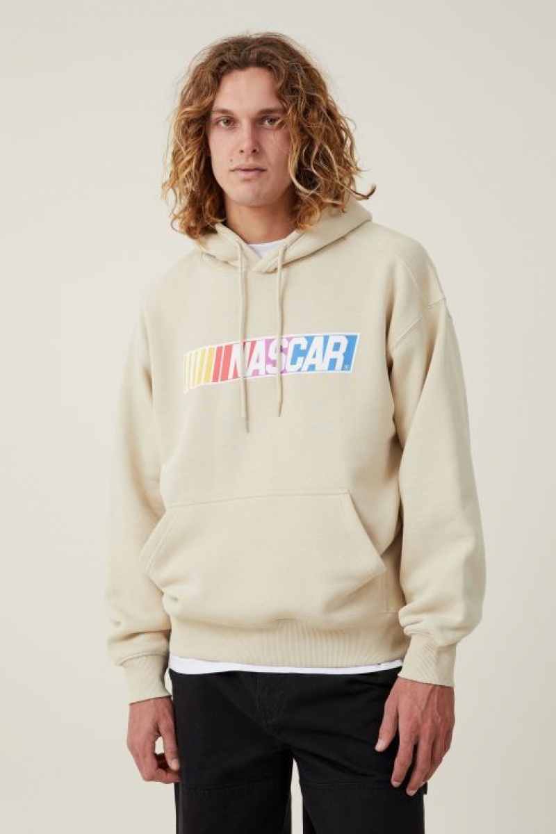 Cotton On Nascar Oversized Hoodie Men\'s Jumpers Brown | hQAlBVjRmYb