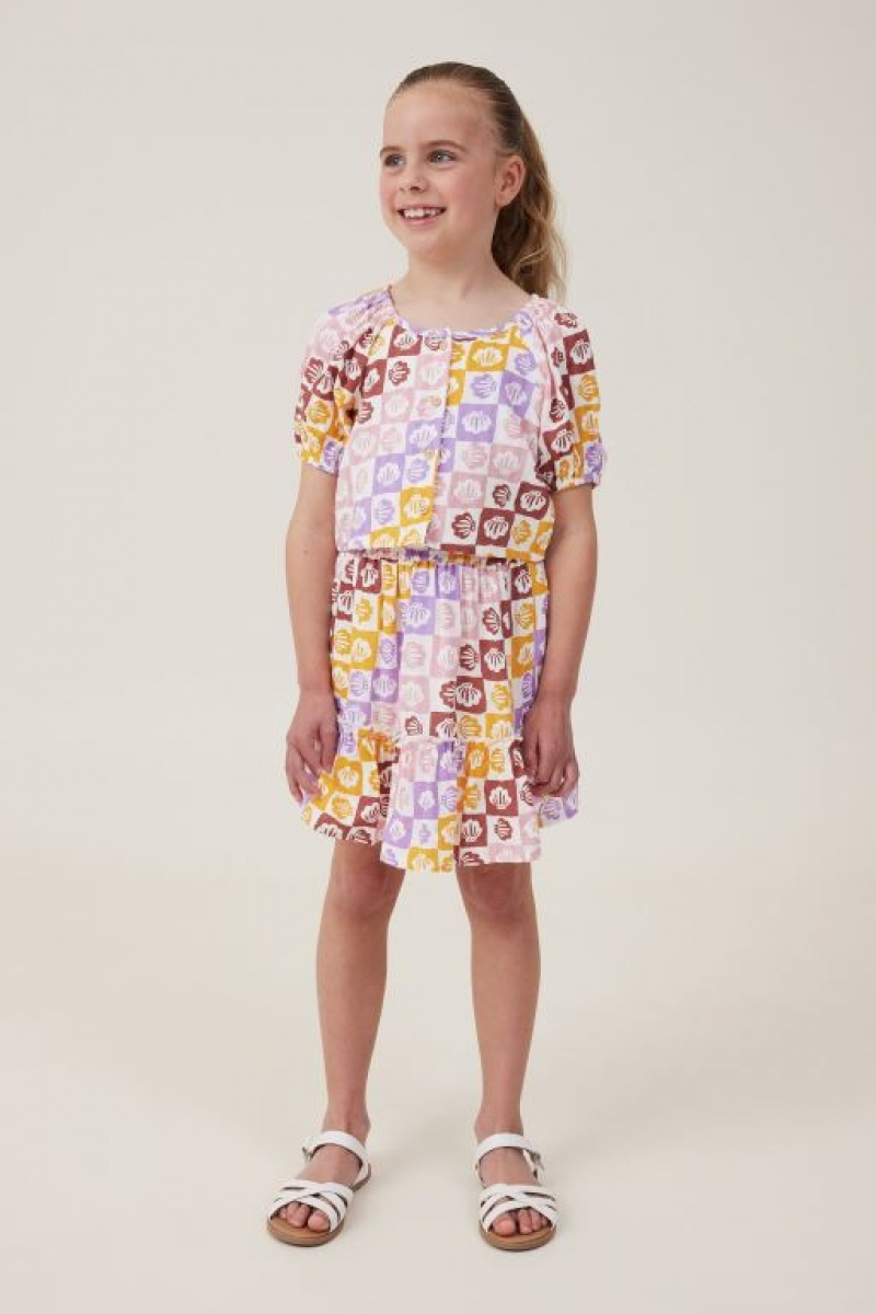 Cotton On Natalie Skirt Girls' Dress Multicolor | 4QXvBKfnAYJ