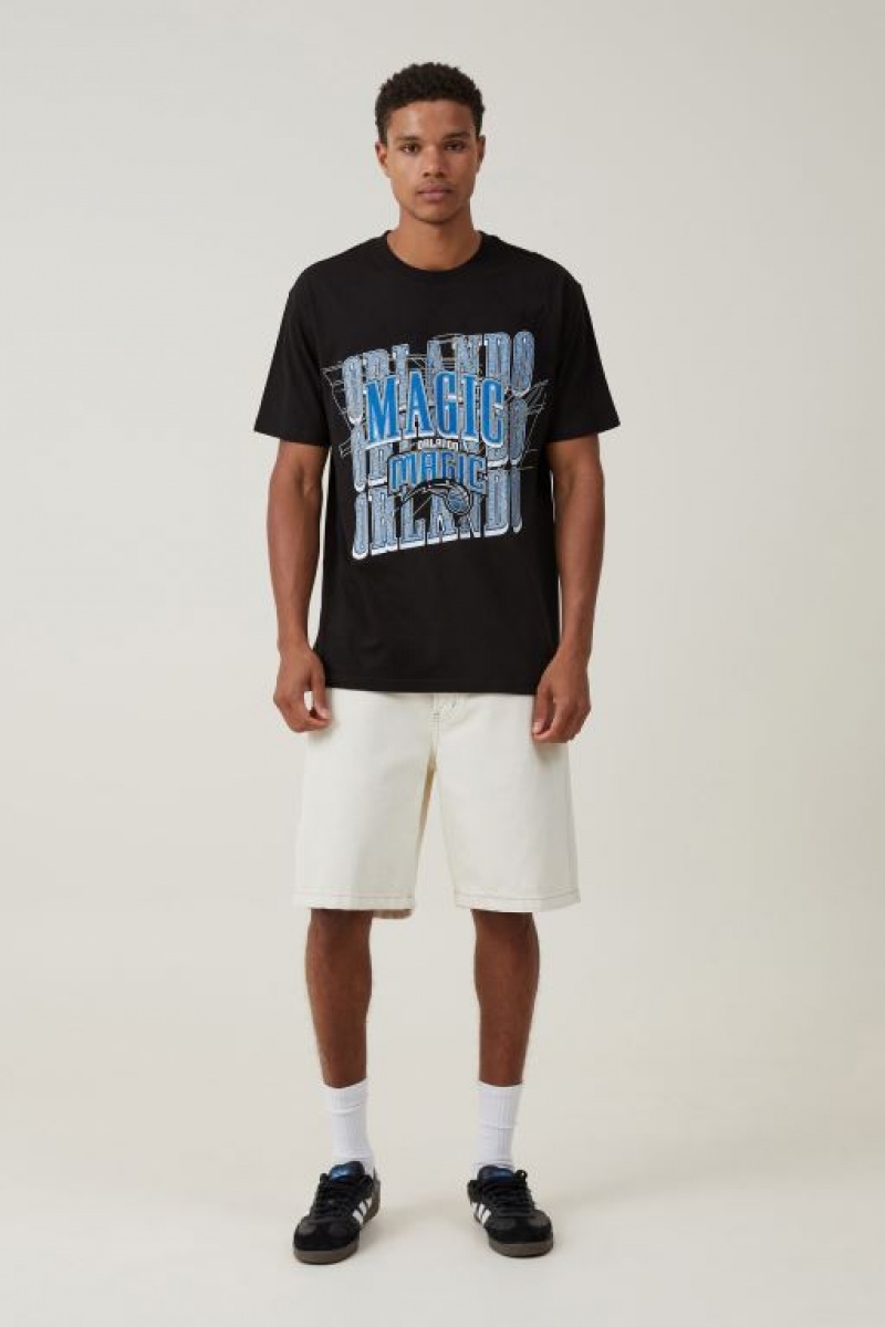 Cotton On Nba Loose Fit Men's Graphic T-Shirts Black | bnSCND6JFf8