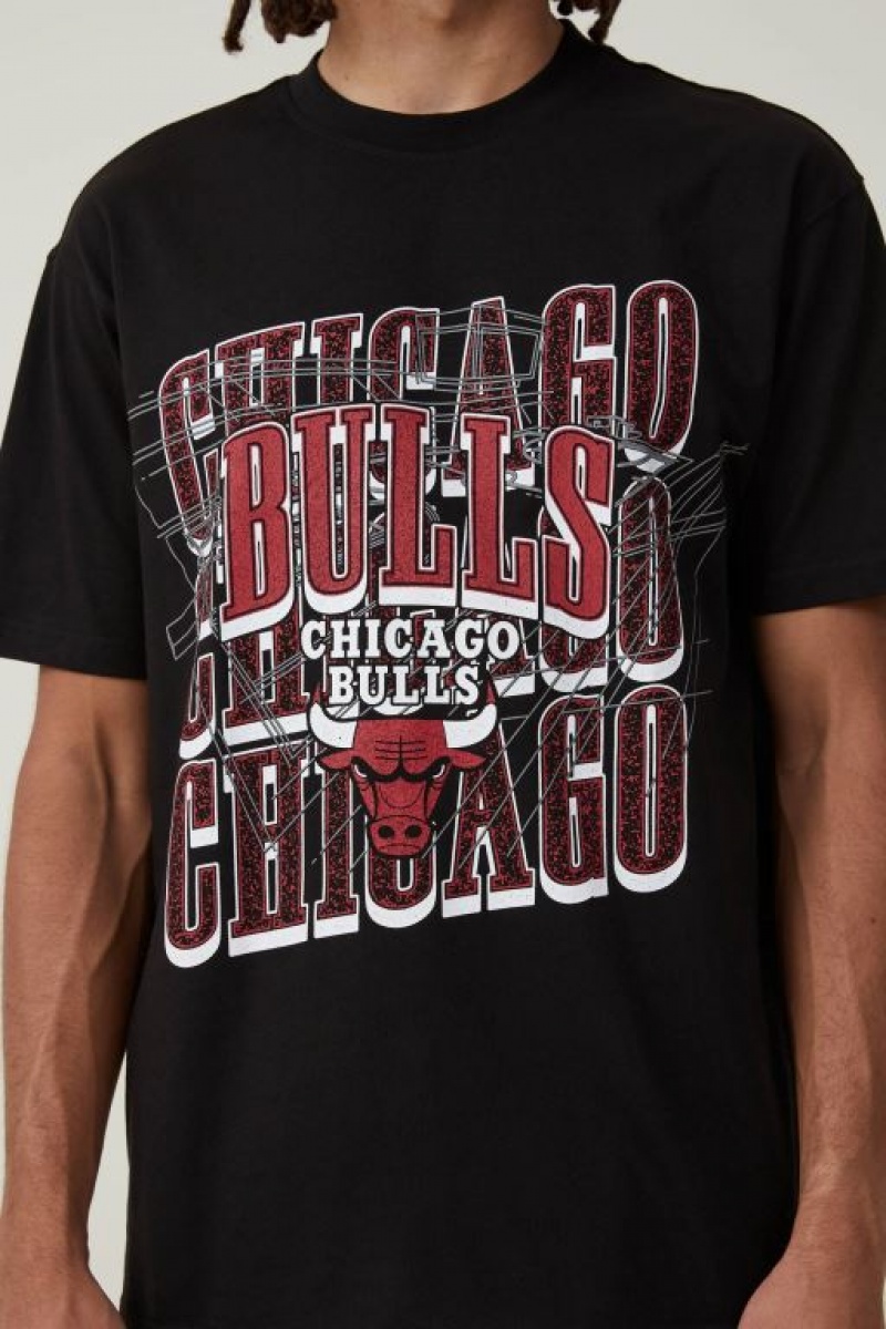 Cotton On Nba Loose Fit Men's Graphic T-Shirts Black | 4v7CRKQMDKu