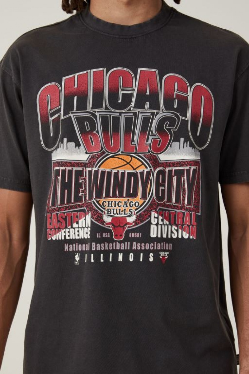 Cotton On Nba Loose Fit Men's Graphic T-Shirts Black | zr9j4U9KkY8
