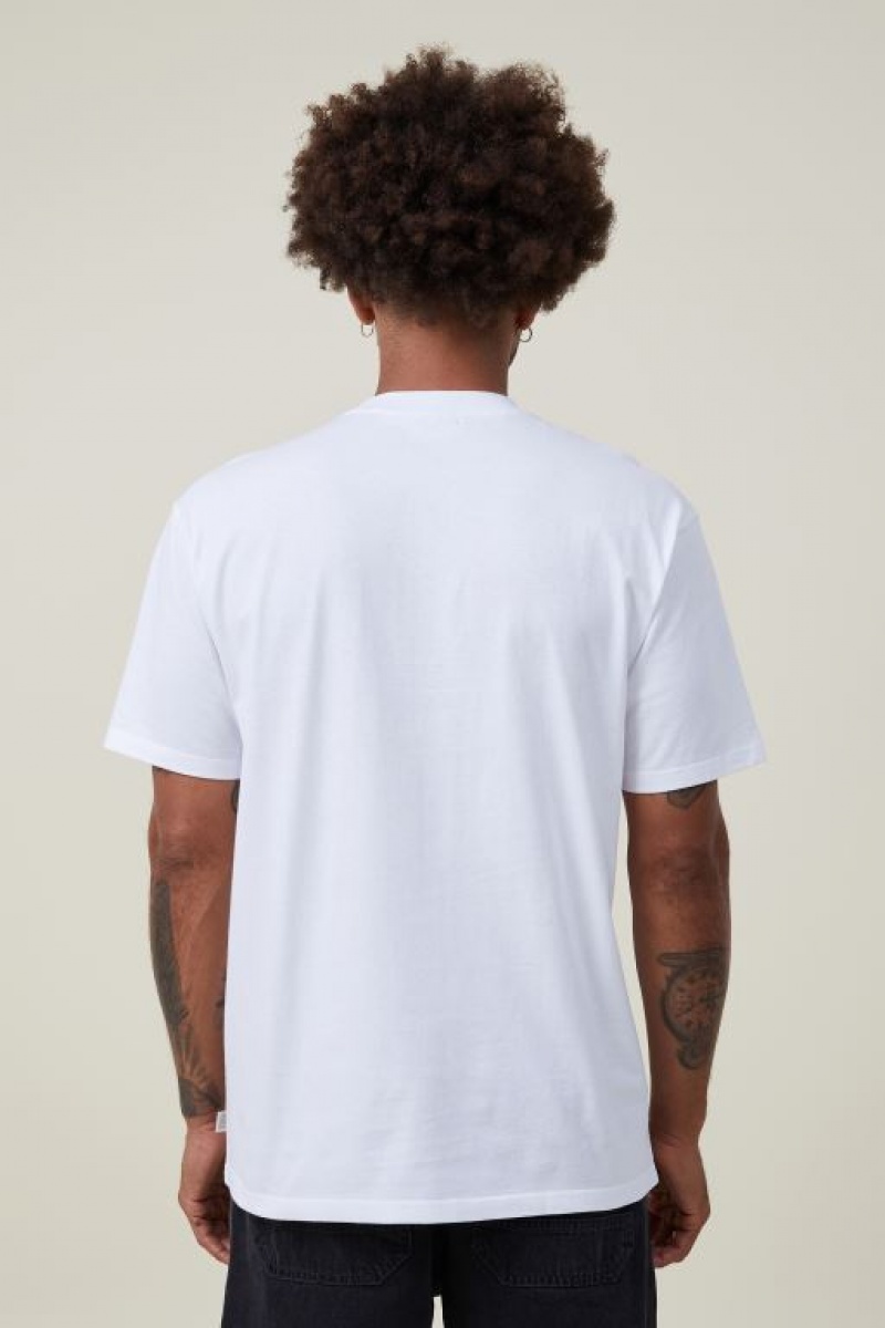 Cotton On Nba Loose Fit Men's Graphic T-Shirts White | RxVg2P92kCx