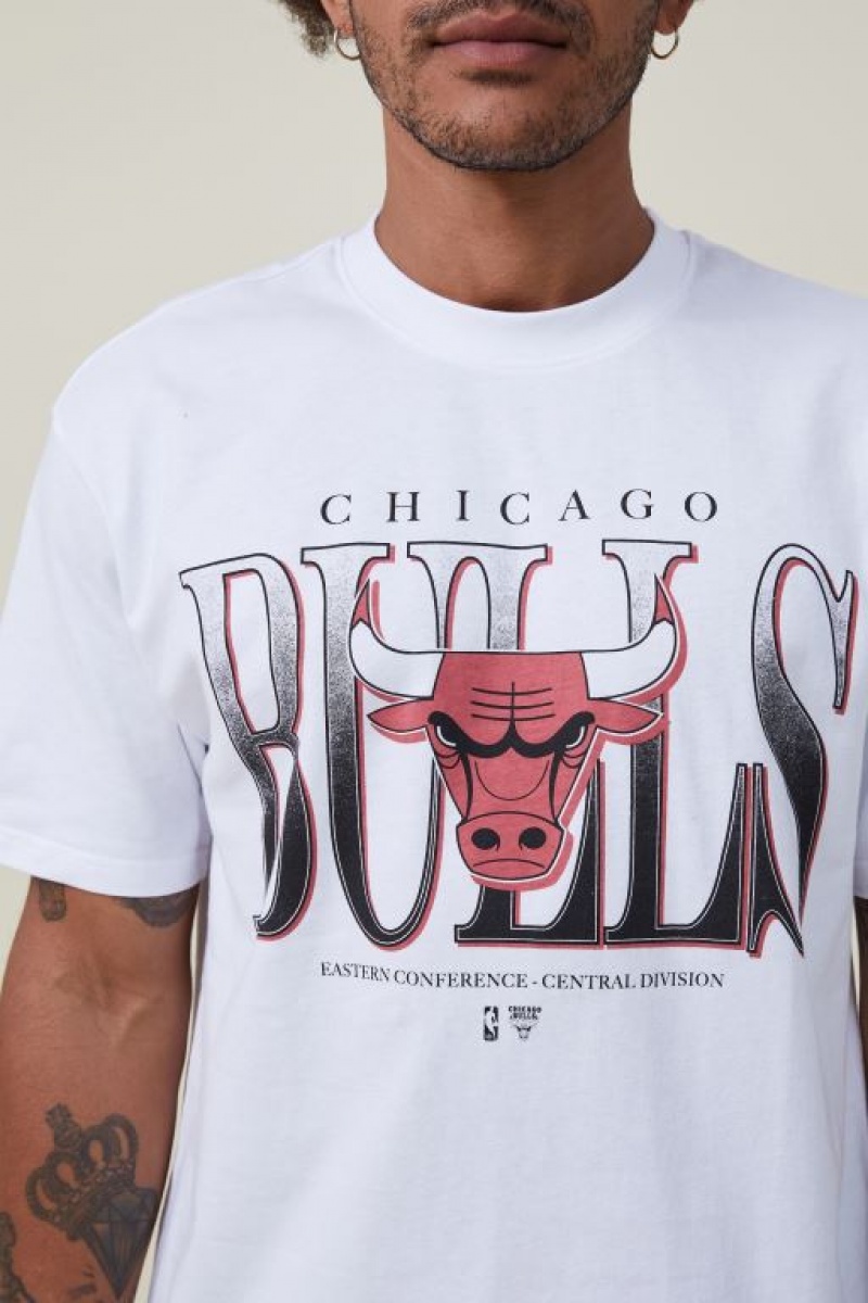 Cotton On Nba Loose Fit Men's Graphic T-Shirts White | RxVg2P92kCx