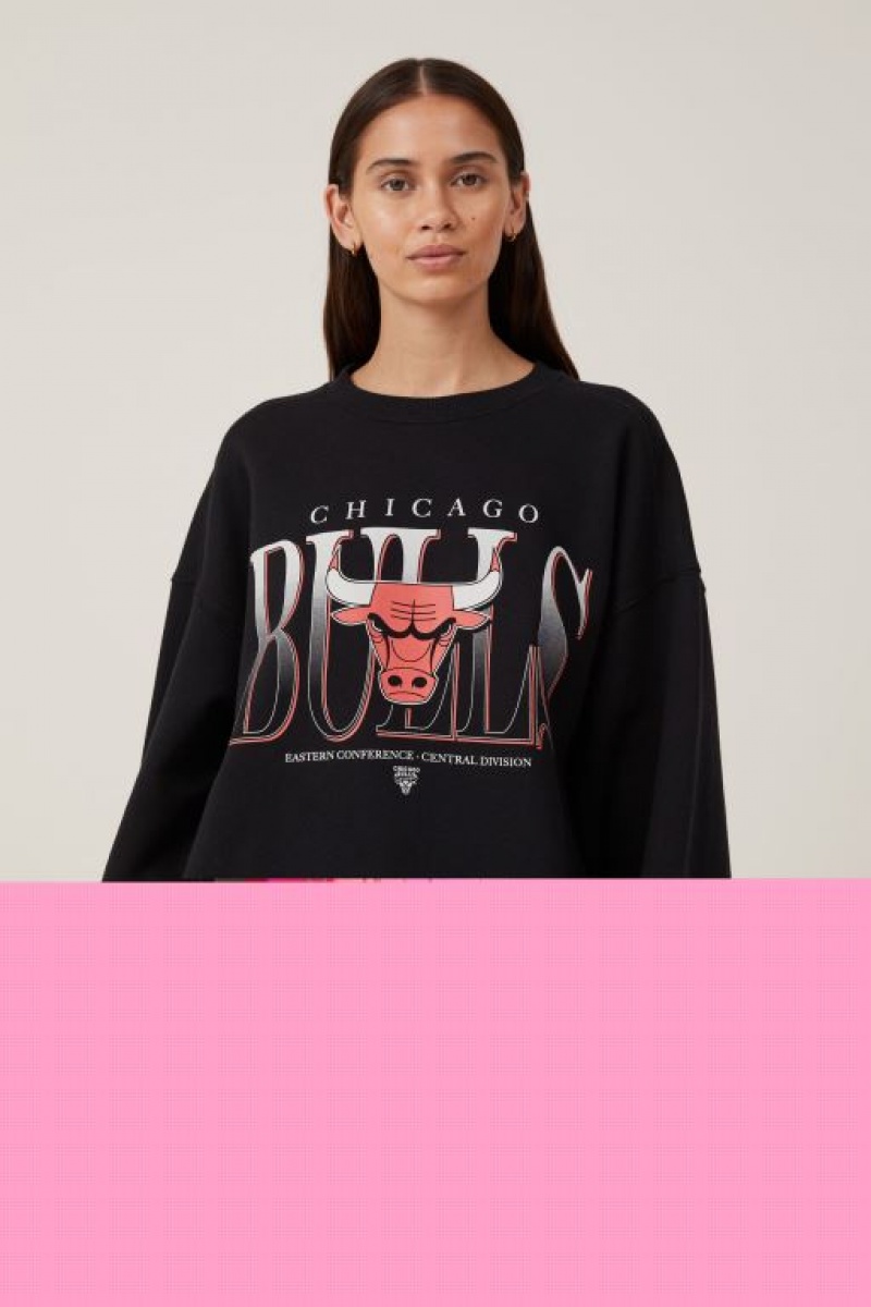 Cotton On Nba Oversized Sweater Men's Jumpers Black | vioEpZRz5hC
