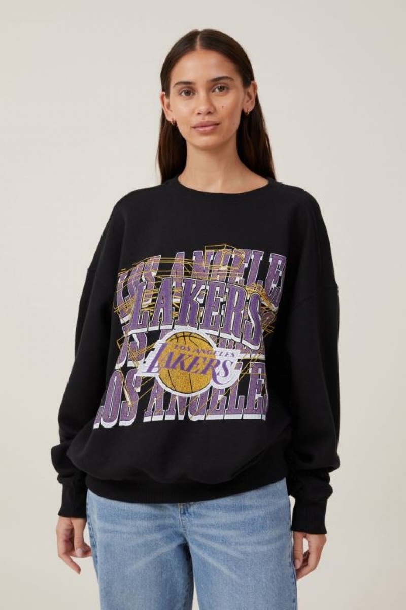 Cotton On Nba Oversized Sweater Men\'s Jumpers Black | QM6CQHpOShs