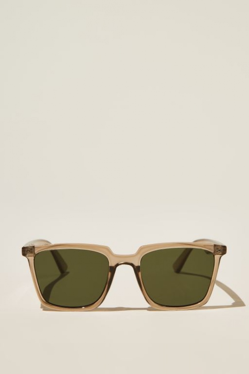 Cotton On Newtown Men\'s Sunglasses Brown / Dark Green | iUfPvyZ1WE9