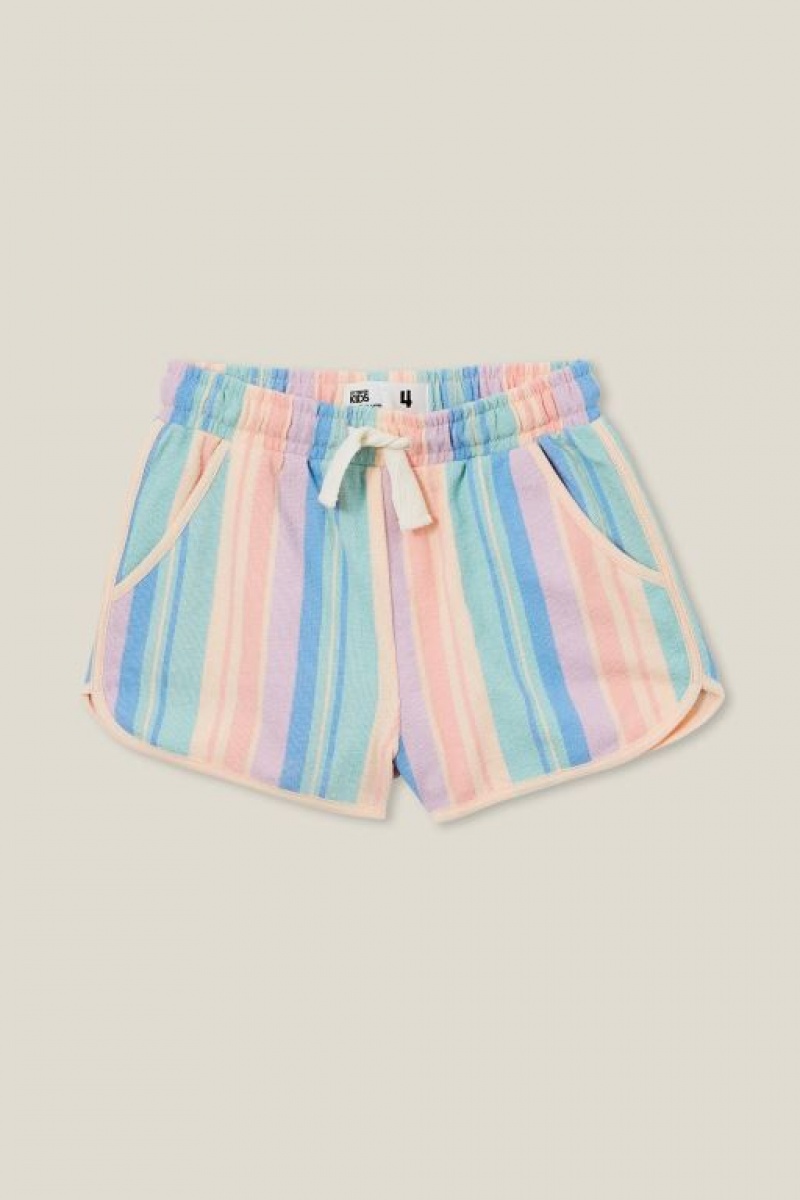 Cotton On Nina Knit Girls' Shorts Multicolor Stripes | RRkd04HSphO
