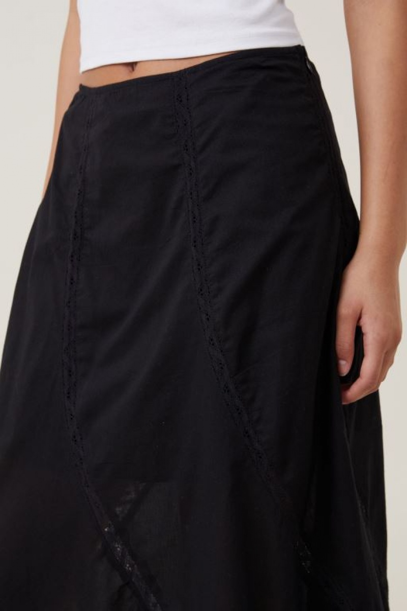 Cotton On Nova Midi Women's Skirt Black | azTAerSmfTy