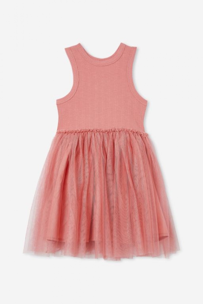 Cotton On Nova Up Girls\' Dress Clay | OqGzqSoVv05