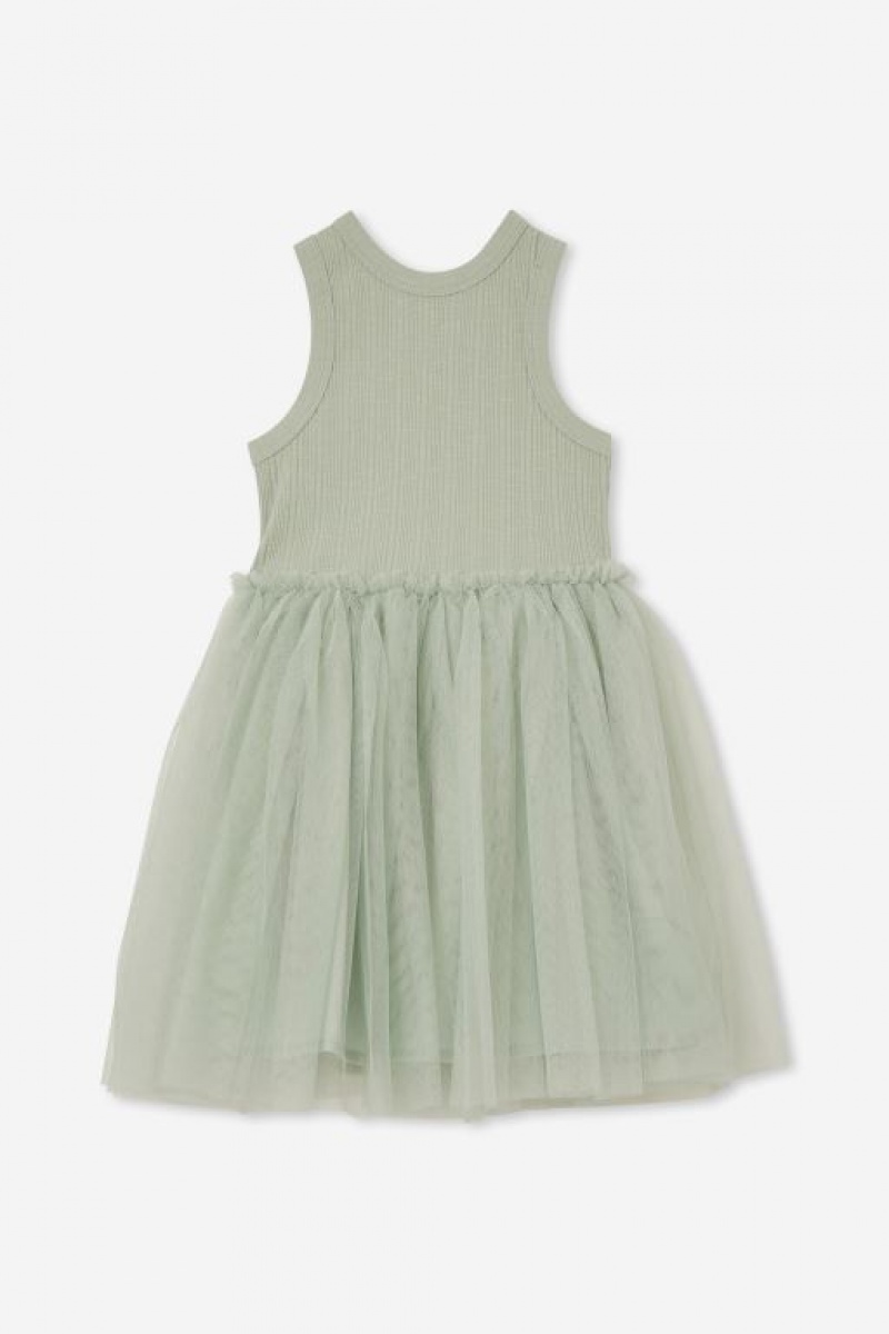 Cotton On Nova Up Girls' Dress Grey Green | ifXH2f0NVEv