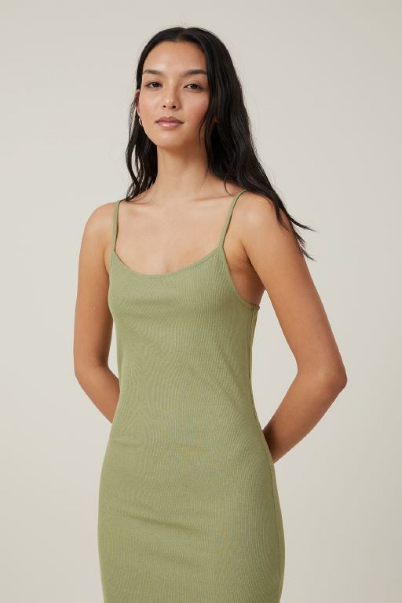 Cotton On Olivia Women's Maxi Dress Khaki | w5B8TDB7Gjg