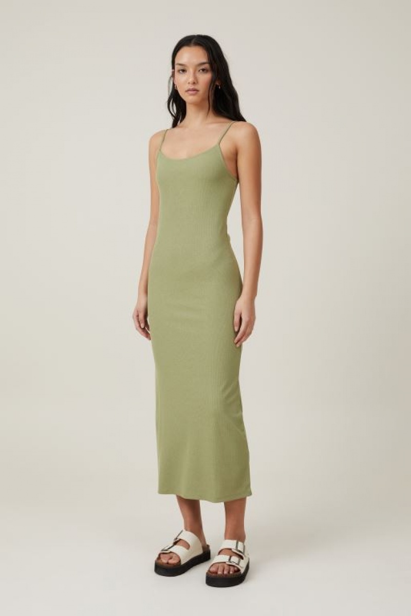 Cotton On Olivia Women\'s Maxi Dress Khaki | w5B8TDB7Gjg