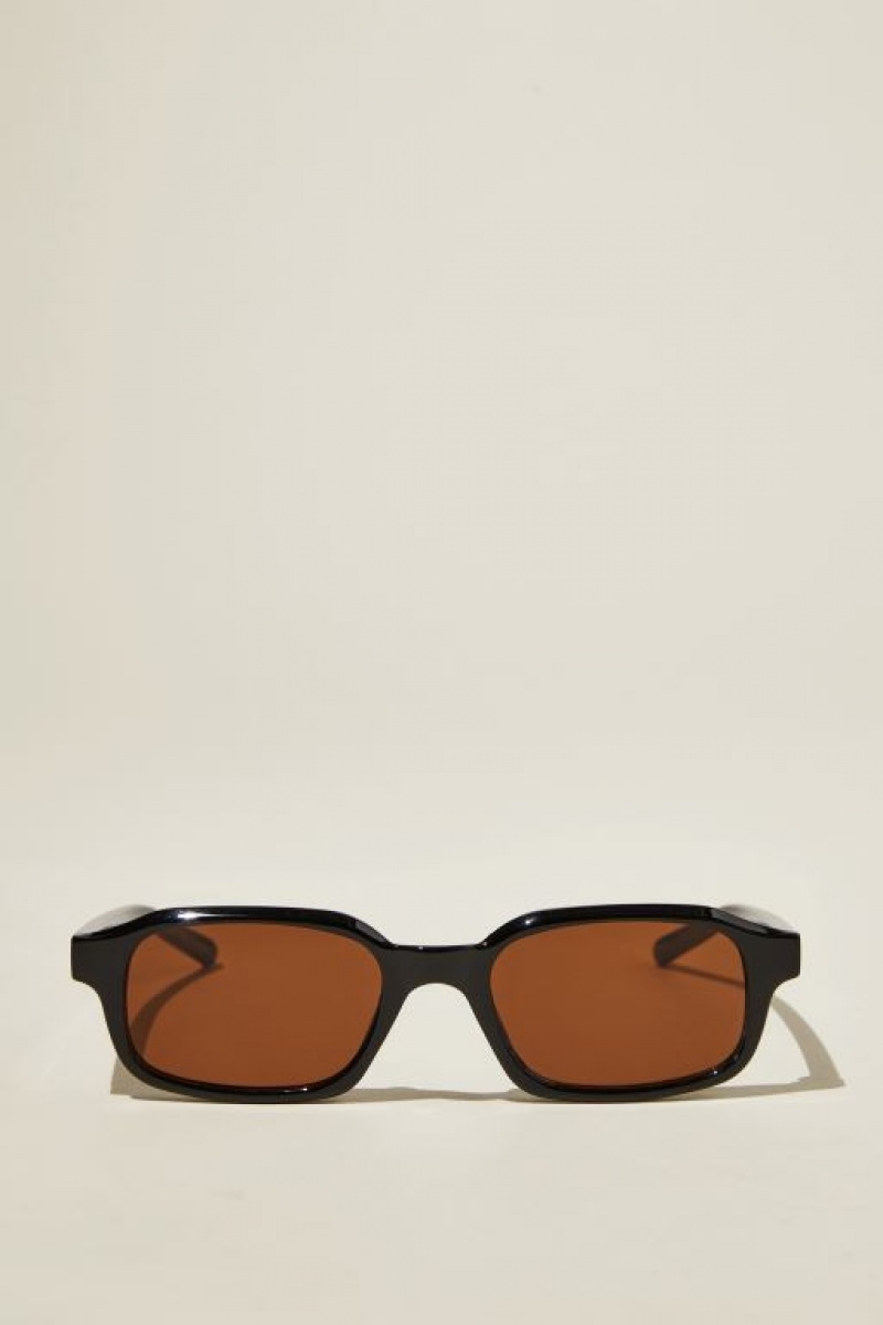 Cotton On Ollie Square Women\'s Sunglasses Black / Brown | FwDVbMShEPi