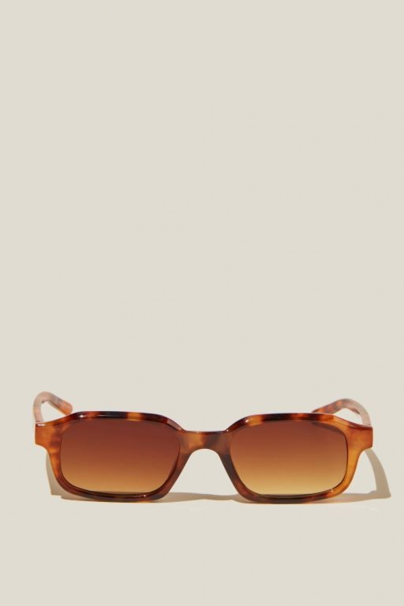 Cotton On Ollie Square Women\'s Sunglasses Amber | 02k6q3TGzx7