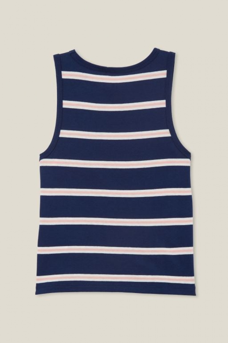 Cotton On Olsen Boys' T Shirts Navy Stripes | wwMJDOpHecq