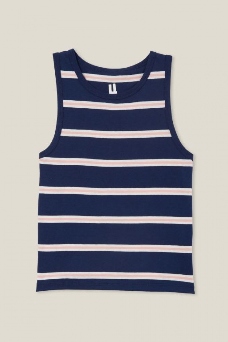 Cotton On Olsen Boys\' T Shirts Navy Stripes | wwMJDOpHecq