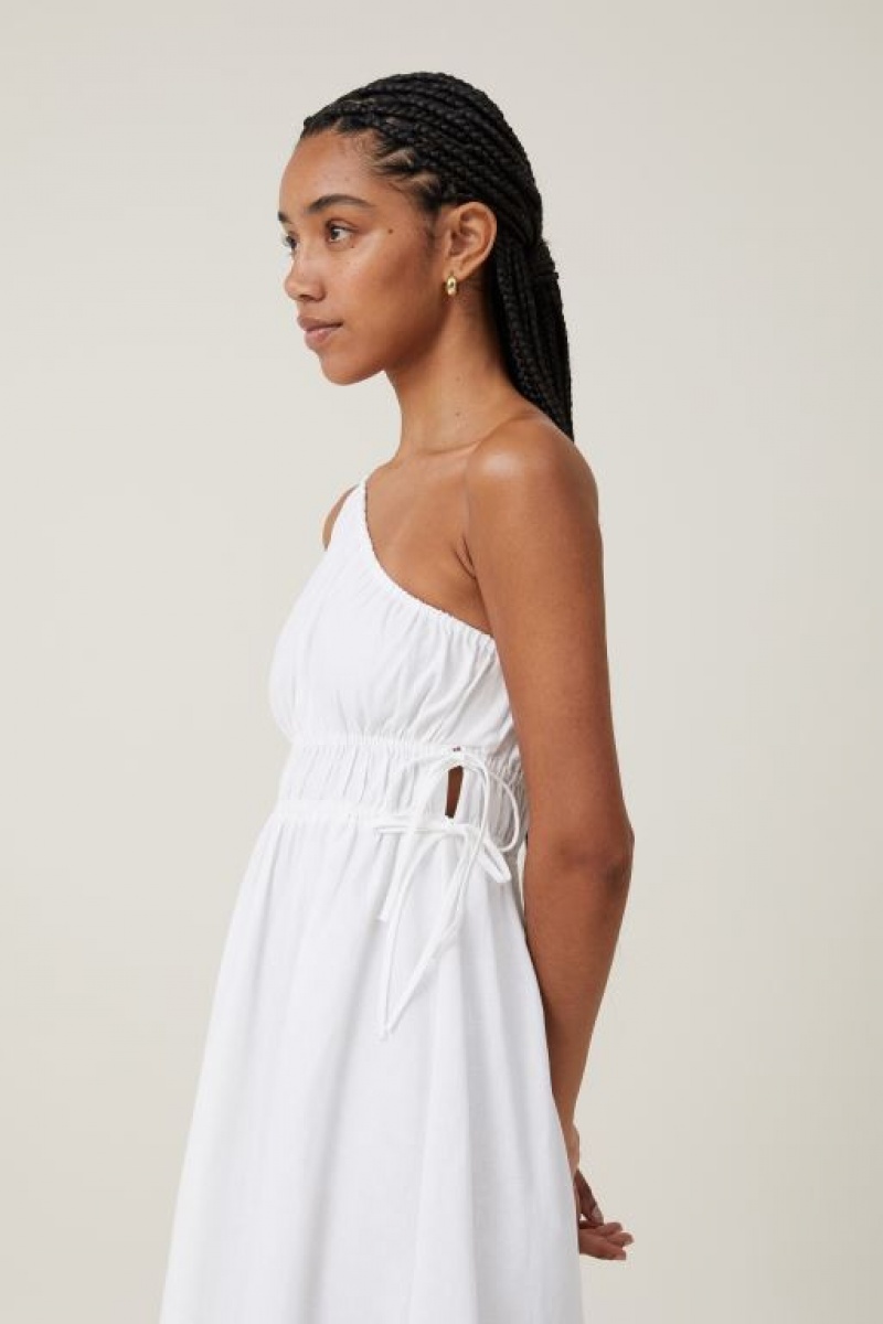 Cotton On One Shoulder Women's Maxi Dress White | xGgsNbmuIb2