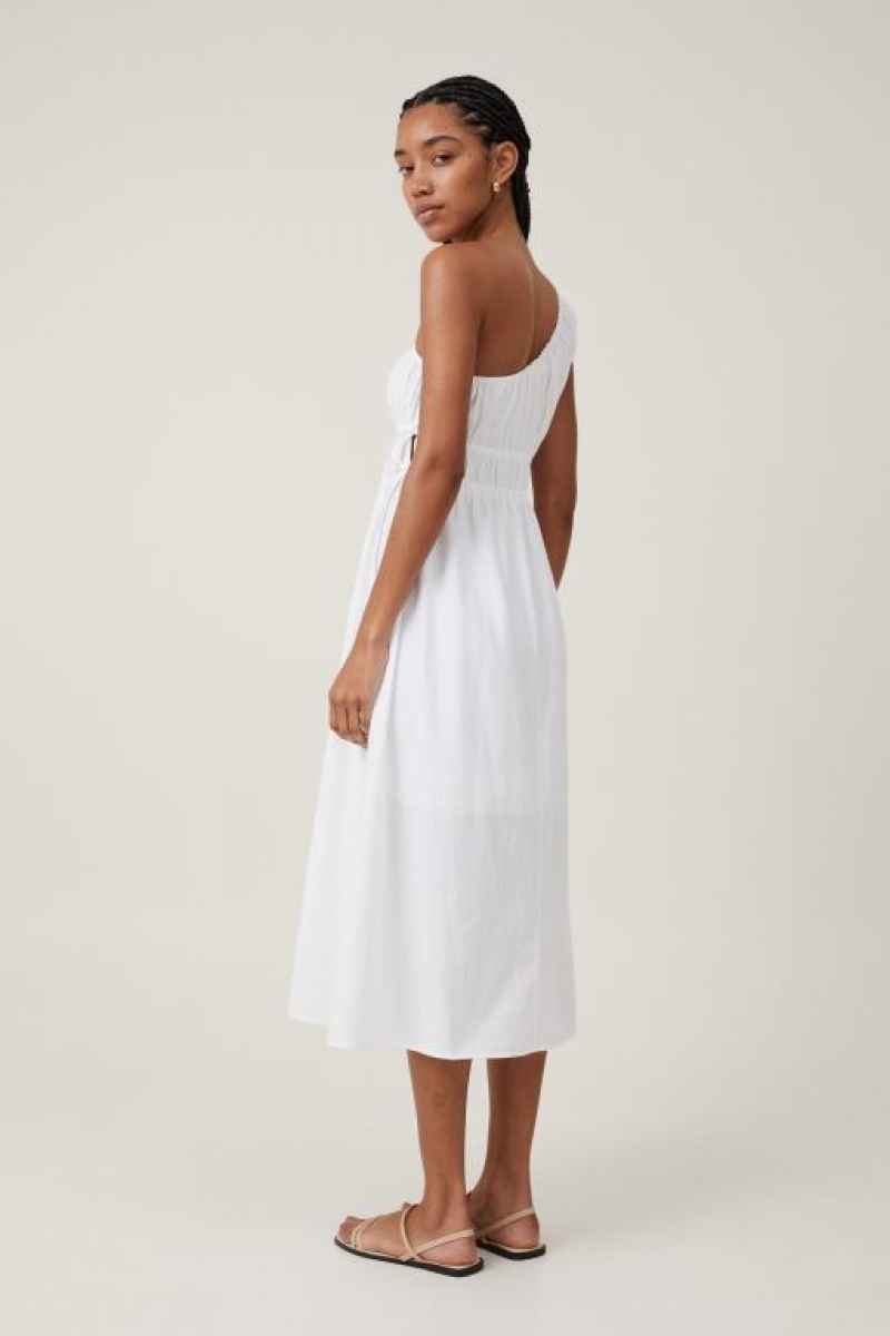 Cotton On One Shoulder Women's Maxi Dress White | xGgsNbmuIb2